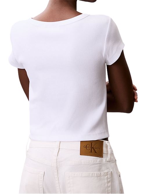 T-shirt a costine in cotone Calvin Klein Jeans | LV047C200GYAA